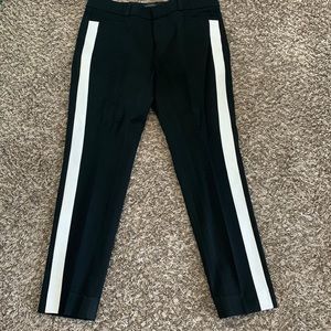 Banana Republic Black & White Stripe/Tuxedo Ankle Pant